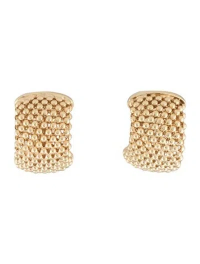 Pre-owned Roberto Coin 18k Mesh Earclip Earrings In Multicolor