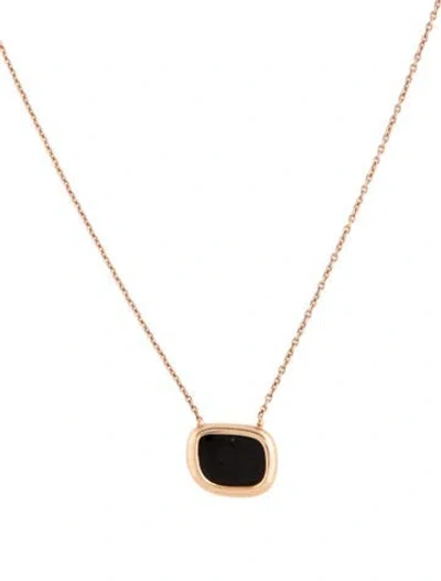 Pre-owned Roberto Coin 18k Nephrite Amphibole Pendant Necklace, 18" In Multicolor