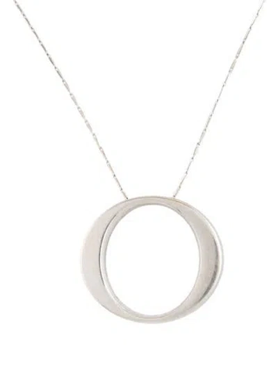 Pre-owned Roberto Coin 18k 'o' Pendant Neckace, 16.75" In Multicolor