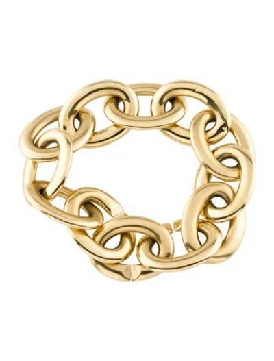 Pre-owned Roberto Coin 18k Oval Link Bracelet, 7" In Multi