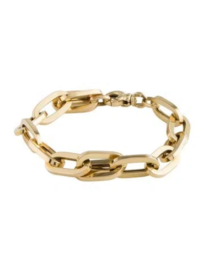 Pre-owned Roberto Coin 18k Paperclip Chain Bracelet, 6.5" In Multi