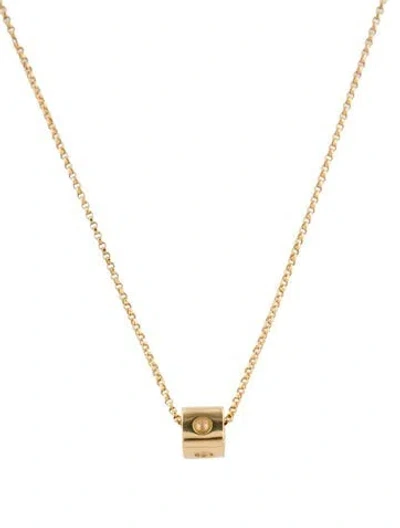 Pre-owned Roberto Coin 18k Pois Moi Rondelle Pendant Necklace, 18" In Multicolor