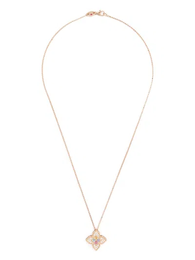 Roberto Coin 18k Rose Gold Venetian Princess Multi-stone Necklace