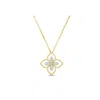Roberto Coin 18k Principessa Large Flower Pendant W. Diamond - 7772716aj17x In Yellow