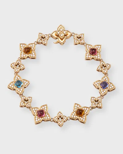 Roberto Coin 18k Rose Gold Bracelet With Diamonds And Semiprecious Stones