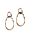 Roberto Coin 18k Rose Gold Cialoma Black Diamond Doorknocker Drop Earrings In Gold