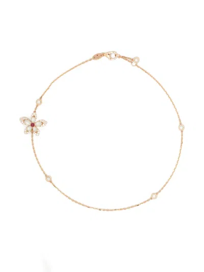 Roberto Coin 18k Rose Gold Diamond And Rubi Bracelet In Pink
