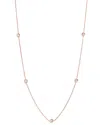Roberto Coin 18k Rose Gold Diamond By The Inch Station Necklace, 16-18