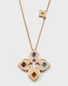 ROBERTO COIN 18K ROSE GOLD PENDANT NECKLACE WITH SEMIPRECIOUS STONES