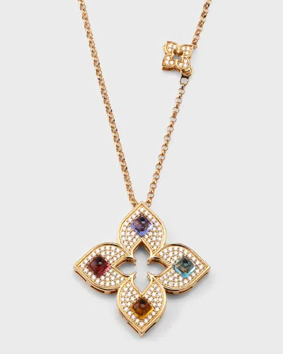 Roberto Coin 18k Rose Gold Pendant Necklace With Semiprecious Stones