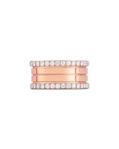 Roberto Coin 18k Rose Gold Portofino Diamond Four Row Ring