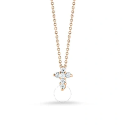 Roberto Coin 18k Rose Gold Tiny Treasures Diamond Baby Cross Pendant