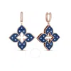Roberto Coin 18k Rose Gold Venetian Princess Diamond Blue Titanium Large Drop Earrings - 7773360axer