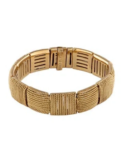 Pre-owned Roberto Coin 18k Ruby Opera Link Bracelet, 6.5" In Multicolor