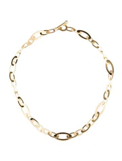 Pre-owned Roberto Coin 18k Sapphire Chic & Shine Oval Link Necklace, 18.5" In Multi