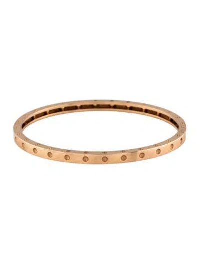 Pre-owned Roberto Coin 18k Symphony - Pois Moi Bangle Bracelet, 6.5" In Multicolor