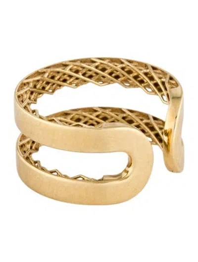 Pre-owned Roberto Coin 18k Thick Band Ring In Multicolor