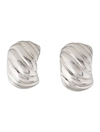 Pre-owned Roberto Coin 18k Twisted Clip-on Earrings In Multicolor