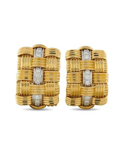Pre-owned Roberto Coin 18k Two-tone Earring (authentic Pre-loved)