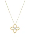 Roberto Coin 18k White & Yellow Gold Cialoma Diamond Flower Pendant Necklace, 17 In Gold