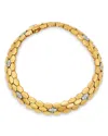 Roberto Coin 18k White & Yellow Gold Gender Diamond Cobra Link Bracelet In Gold