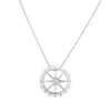 Roberto Coin 18k White Gold 0.03cttw Diamond Tiny Treasures Compass Necklace 18" - 002137awchx0 In Metallic