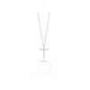 Roberto Coin 18k White Gold 16mm Cross Pendant Necklace With Diamonds 0.10ct On 18" Chain In White