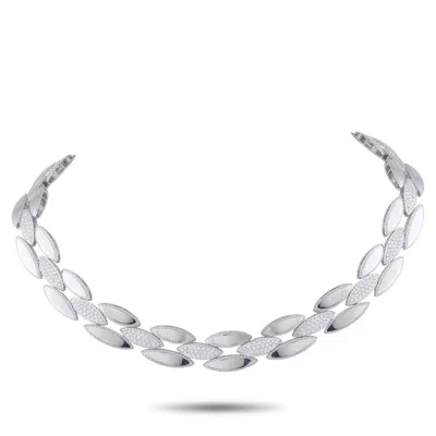 Roberto Coin 18k White Gold 2.50ct Diamond Choker Necklace Rc05-040826 In Metallic