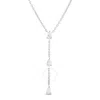 Roberto Coin 18k White Gold 3 Diamond 0.39cttw Pear Shape Drop Necklace In White