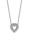 Roberto Coin 18k White Gold Baby Heart Pendant Necklace With Diamonds, 16 In White