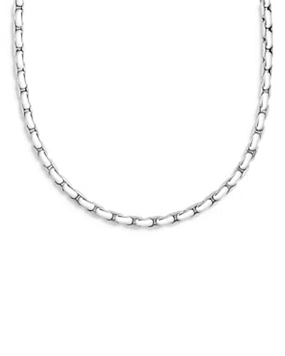 Roberto Coin 18k White Gold Bold Gold Oro Classic Elongated Box Link Chain Necklace, 18 In Metallic
