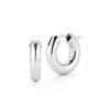 Roberto Coin 18k White Gold Designer Gold Small Round Hoop Earrings - 210004awer00 In Silver