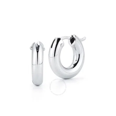Roberto Coin 18k White Gold Designer Gold Small Round Hoop Earrings - 210004awer00 In Silver