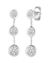 Roberto Coin 18k White Gold Diamond Drop Earrings In White Gold
