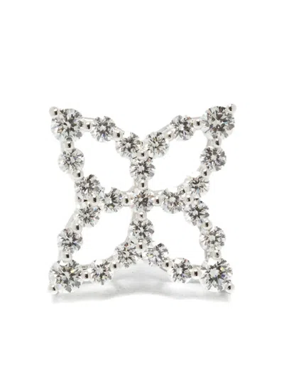 Roberto Coin 18k White Gold Diamond Earrings In Silver