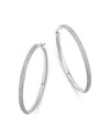 Roberto Coin 18k White Gold Diamond Hoop Earrings, 3.4 Ct. T. W. In White Gold