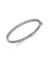 Roberto Coin 18k White Gold Diamond Marquesa Bangle Bracelet In Metallic