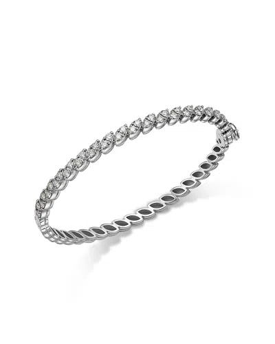Roberto Coin 18k White Gold Diamond Marquesa Bangle Bracelet In Metallic