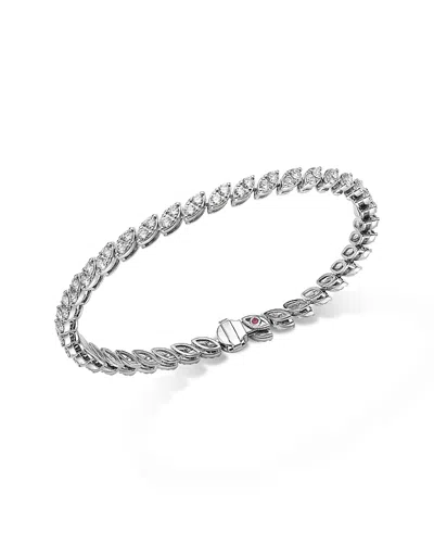 Roberto Coin 18k White Gold Diamond Marquesa Bracelet In Metallic