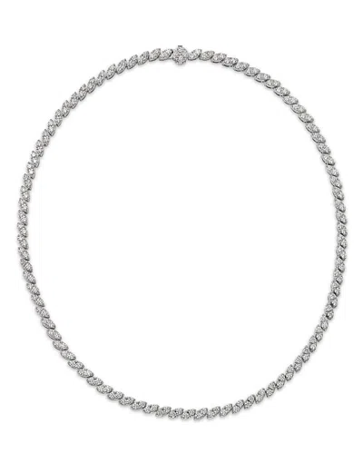 Roberto Coin 18k White Gold Diamond Marquesa Collar Necklace, 18 In Metallic