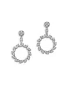 Roberto Coin 18k White Gold Diamond Marquesa Small Swirl Drop Earrings In Neutral