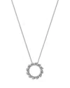 Roberto Coin 18k White Gold Diamond Marquesa Small Swirl Pendant Necklace, 18 In Metallic