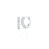 Roberto Coin 18k White Gold Diamond Pave Small Huggie Earrings In White