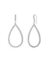 Roberto Coin 18k White Gold Diamond Pear Shape Drop Earrings In White