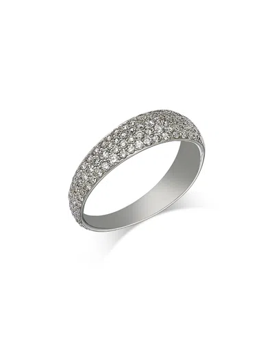 Roberto Coin 18k White Gold Diamond Scalare Ring