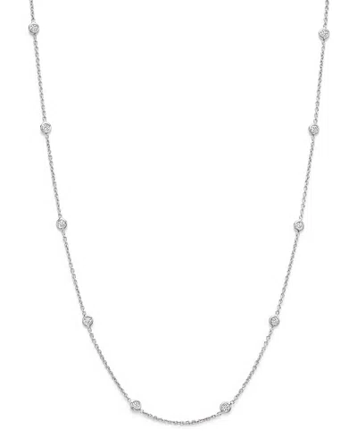 Roberto Coin 18k White Gold Diamond Station Necklace, 16