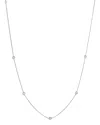 Roberto Coin 18k White Gold Diamond Station Necklace, 18