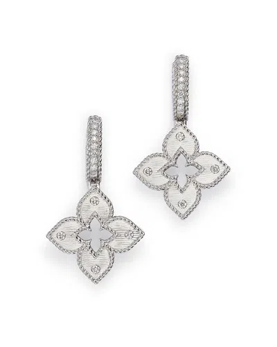 Roberto Coin 18k White Gold Diamond Venetian Princess Drop Earrings