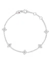 Roberto Coin 18k White Gold Diamond Verona Love By The Inch Three Station Bracelet In White