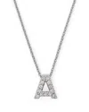 Roberto Coin 18k White Gold Initial Love Letter Pendant Necklace With Diamonds, 16